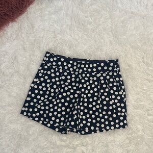 J. Crew Navy and White High Waist Shorts
